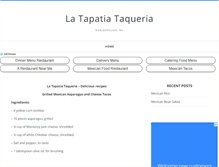 Tablet Screenshot of latapatiataqueria.com